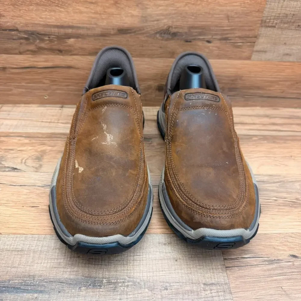 Skechers men size 10 Slip-ins Respected Mens Slip On Shoes in Dark Brown